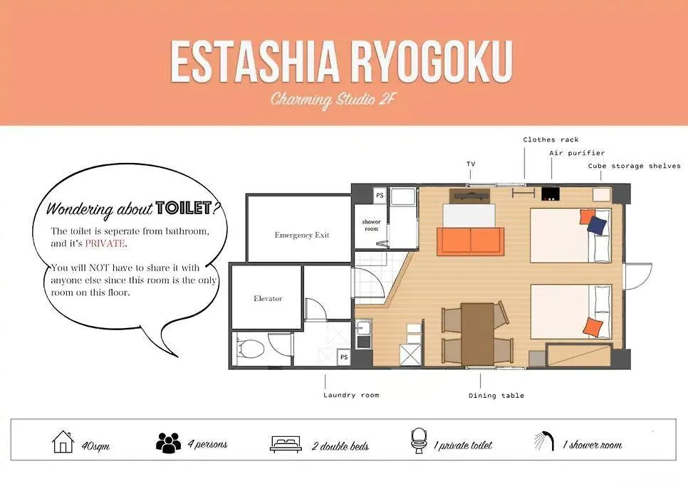 アパート Hotel Estasia Ryogoku 東京都